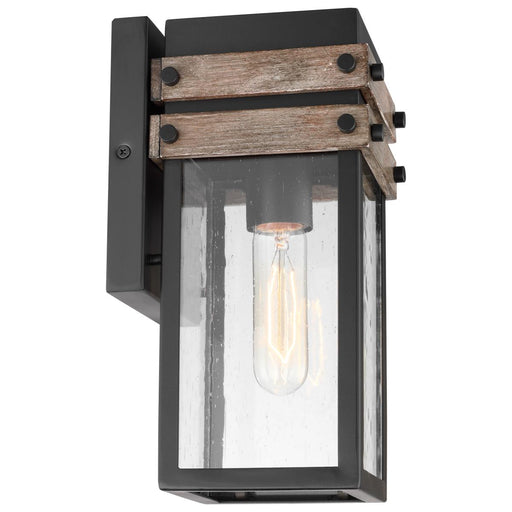 Outdoor Wall Light Nuvo 60-7540 Homestead Small Wood Accented Wall Lantern Nuvo Lighting