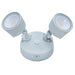 Security Flood Lights Topaz SL/24W/40K/WHLED 24W LED Dual Head Security Flood Light - White Topaz