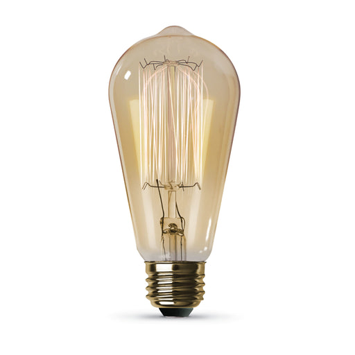 Incandescent Light Bulbs Feit 40ST19 40W ST19 Vintage Amber Incandescent Light Bulb Feit Electric