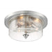 Flush Mount Nuvo 60-7191 Bransel 3 Light Flush Mount with Seeded Glass - Brushed Nickel Finish Nuvo Lighting