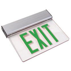 Exit Sign ELXTEU1GCAEM Edge-Lit LED Exit Battery Backup, Green/Clear, 120/277V LightStoreUSA