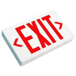 Exit Sign LED EZXTEU2RWEM (Battery Back-Up) White Exit Sign with Red Letters LightStoreUSA