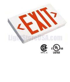 Exit Sign LED Exit Sign RED W/ Battery Backup LightStoreUSA