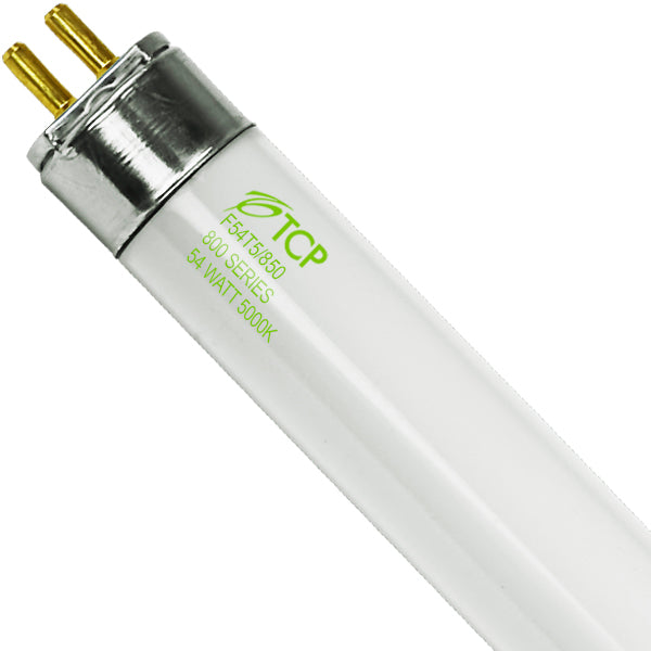 TCP 31032850 F54T5HO/850 High Output Fluorescent Bulb 54 Watt 5000K