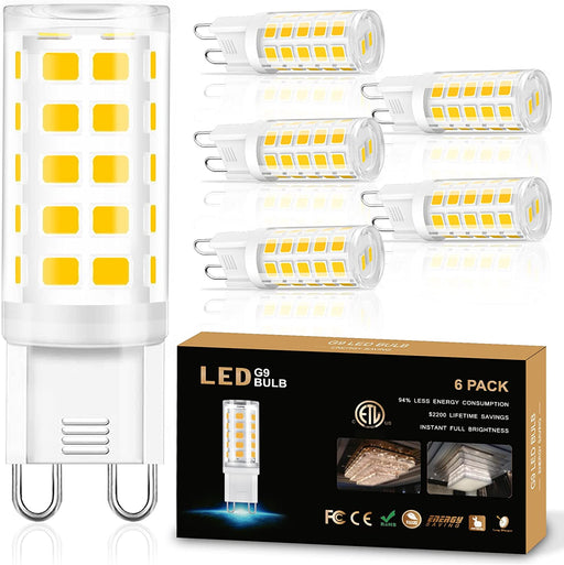 LED G9 4W G9 LED Bulb 40W Halogen Equivalent 120V Bi Pin Base 2700K Pack/6 Radiant-Lite