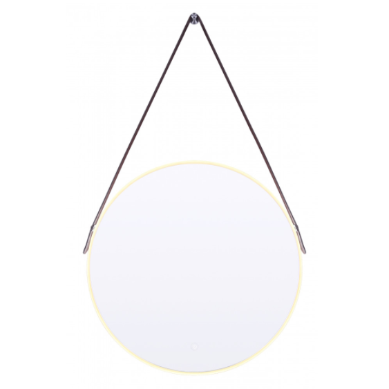 Canarm LM115Z2424DM 24 inch Round Hanging LED Mirror with Leather Strap