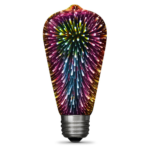 LED ST19 Feit ST19/PRISM/LED Infinity 3D Fireworks Effect LED ST19 Light Bulb Feit Electric