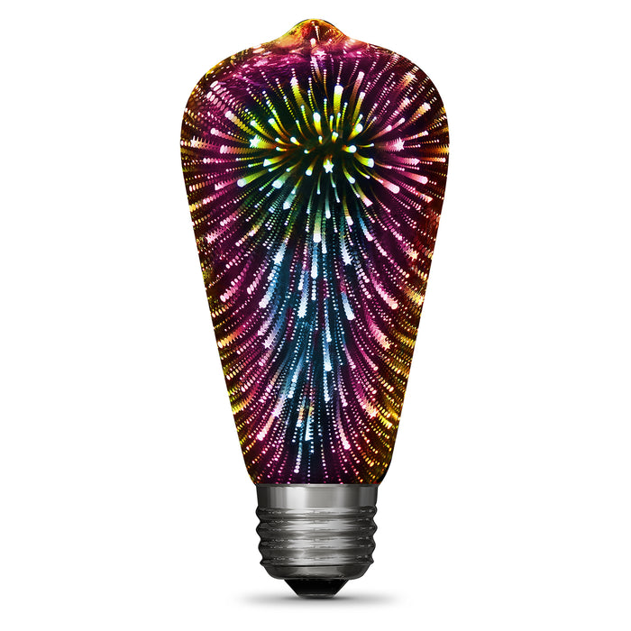 LED ST19 Feit ST19/PRISM/LED Infinity 3D Fireworks Effect LED ST19 Light Bulb Feit Electric