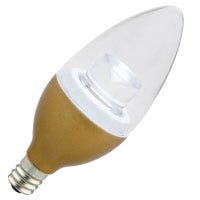 LED B11 Chandelier Bulbs Halco - B11CL3/827/BR/LED - LED Bullet (B11) Chandelier Bulb Brass (E12) 120V 180L Dimm Halco Lighting Technologies