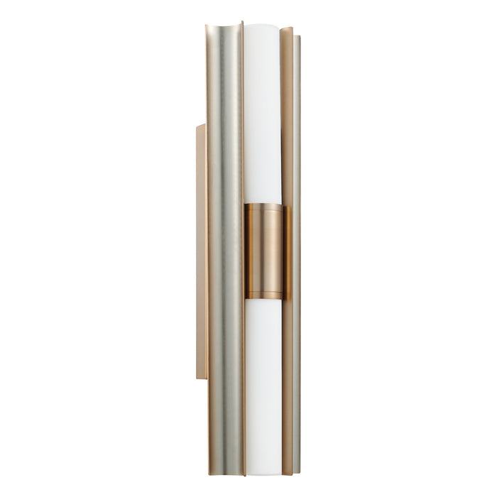 Vanity Light Thesis 207623A Colton 24 inch 2 light Champagne Gold 5CCT LED Vanity Light with Etched Opal Glass Shades THESIS