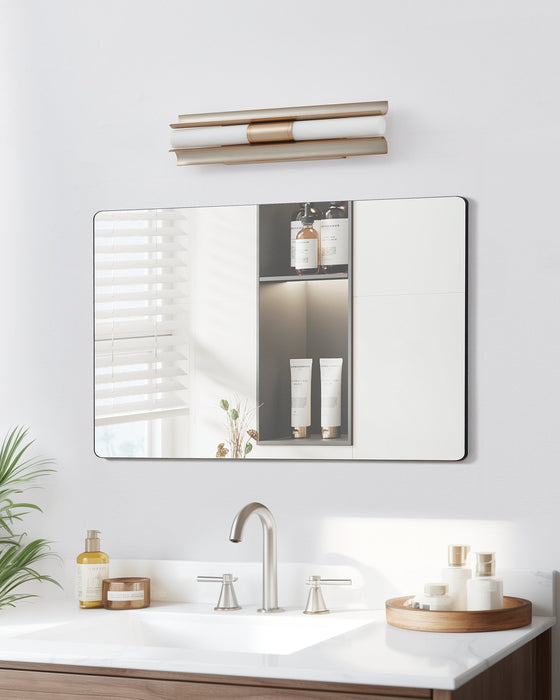 Vanity Light Thesis 207623A Colton 24 inch 2 light Champagne Gold 5CCT LED Vanity Light with Etched Opal Glass Shades THESIS