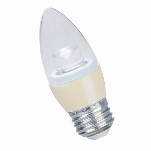 LED B11 Chandelier Bulbs Halco - B11CL5/830/E26/LED - LED Bullet (B11) Chandelier Bulb Cream (E26) 120V 300L Dimm Halco Lighting Technologies