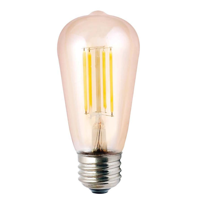 LED Filament Bulbs Halco - ST19AMB5ANT/822/LED2 - LED S19 Shape Filament Amber (E26) 120V 400L 15Khr Dimm Halco Lighting Technologies