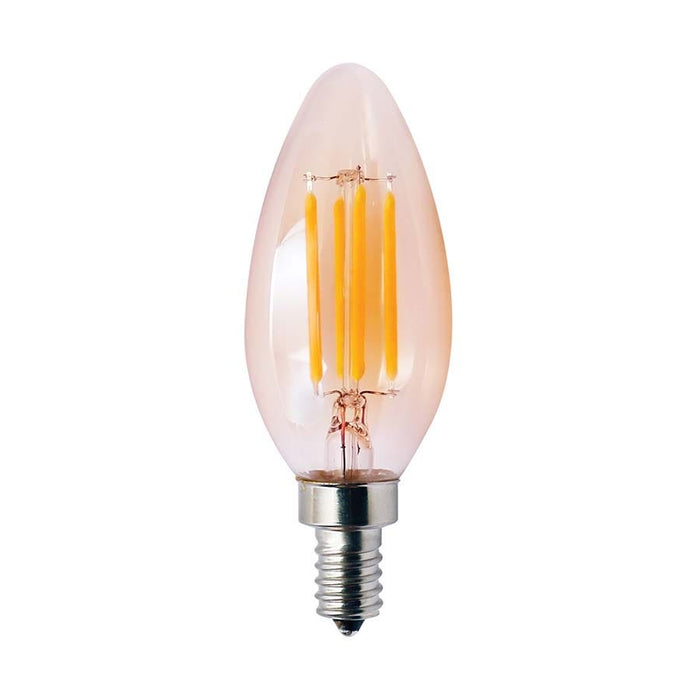 LED Filament Bulbs Halco - B11AMB5ANT/822/LED2 - LED Bullet (B11) Filament Amber (E12) 120V 400L 15Khr Dimm Halco Lighting Technologies