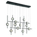 Eurofase 47256-026 Barletta 53" Anodized Black LED Chandelier