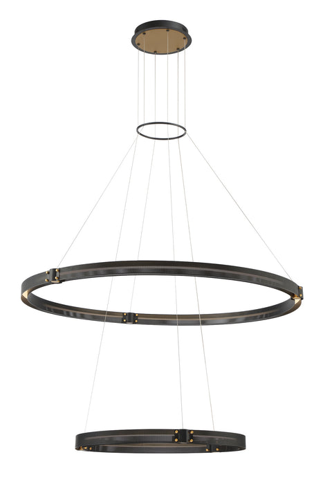 Eurofase 37385-019 Admiral 48" Gold-Black Mix LED Chandelier