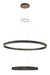 Eurofase 37385-019 Admiral 48" Gold-Black Mix LED Chandelier