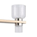 Vanity Light Thesis 207676A Amelia 24 inch 6 light Champagne Gold and Polished Nickel 5CCT LED Vanity Light with Clear and Clear Ribbed Glass THESIS