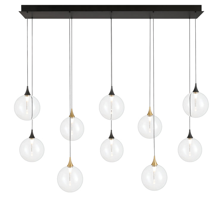 Eurofase 48934-015 Iissa 47" Gold-Black Mix LED Chandelier