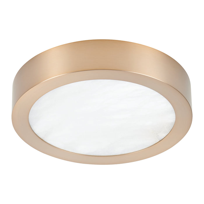 Flush Mount Thesis 207614A Argyle 8 inch Champagne Gold and Natural Alabaster 5CCT LED Flush Mount THESIS