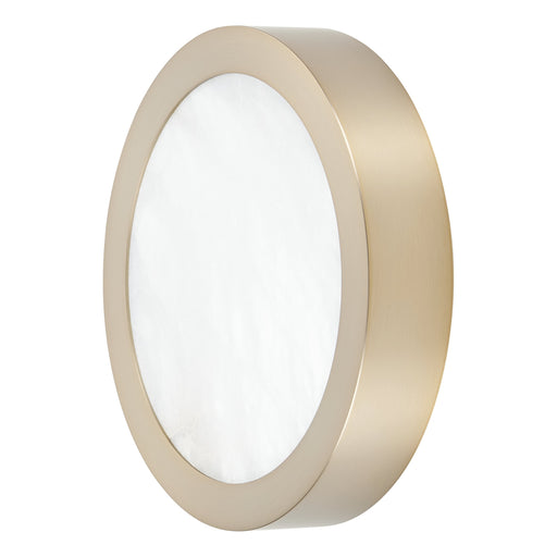 Flush Mount Thesis 207614A Argyle 8 inch Champagne Gold and Natural Alabaster 5CCT LED Flush Mount THESIS