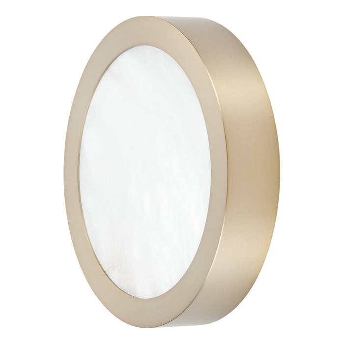 Flush Mount Thesis 207614A Argyle 8 inch Champagne Gold and Natural Alabaster 5CCT LED Flush Mount THESIS