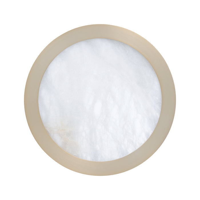 Flush Mount Thesis 207614A Argyle 8 inch Champagne Gold and Natural Alabaster 5CCT LED Flush Mount THESIS