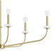 Chandelier Thesis 206959A Leah 42 inch 6 light Brushed Gold and White Onyx Chandelier THESIS