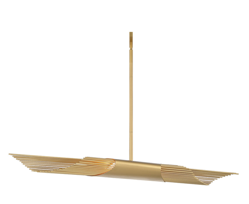 Eurofase 43866-021 Umura 49" Satin Gold Paint LED Chandelier