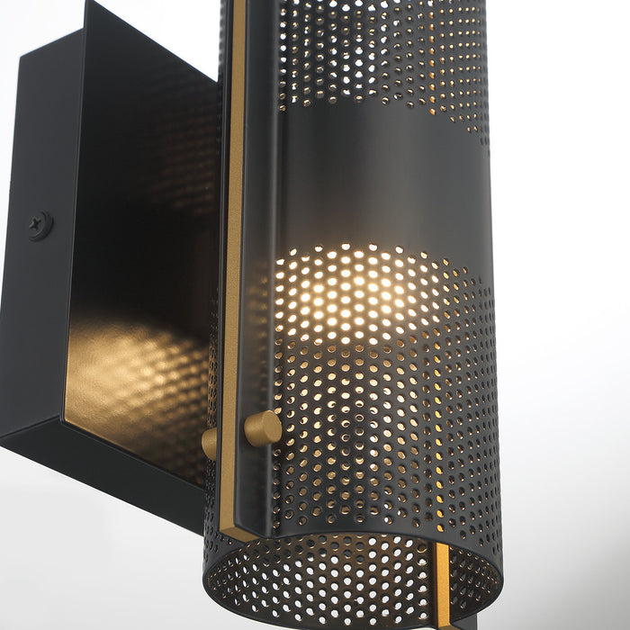 Eurofase 46460-011 Westcliffe 12" Gold-Black Mix LED Outdoor Wall Light