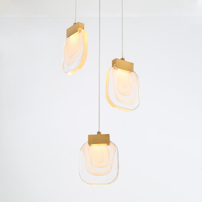 Eurofase 38042-010 Paget 10" Matte Gold LED Chandelier