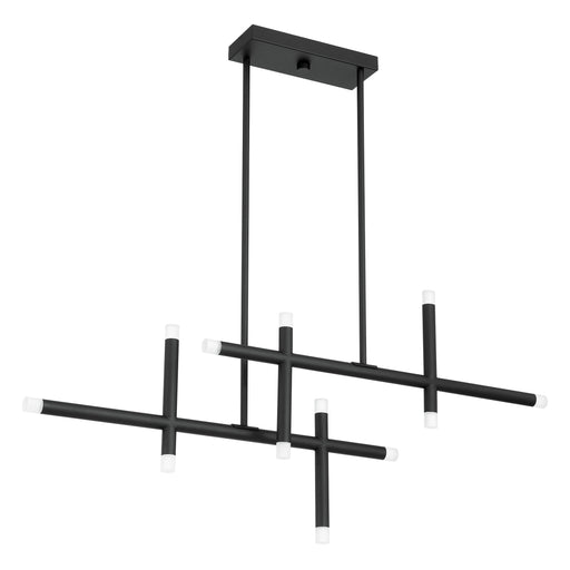 Chandelier Thesis 207296A Manhattan 48 inch 12 Light Matte Black LED Chandelier with Rotating Arms THESIS