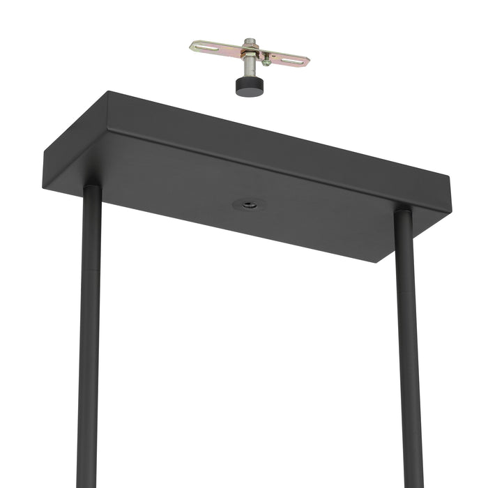 Chandelier Thesis 207296A Manhattan 48 inch 12 Light Matte Black LED Chandelier with Rotating Arms THESIS