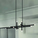 Chandelier Thesis 207296A Manhattan 48 inch 12 Light Matte Black LED Chandelier with Rotating Arms THESIS