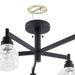 Semi-Flush Mount Thesis 206964A Lillyanna 26 inch 5 light Matte Black Semi Flush Mount with Clear Ice Glass Shades THESIS