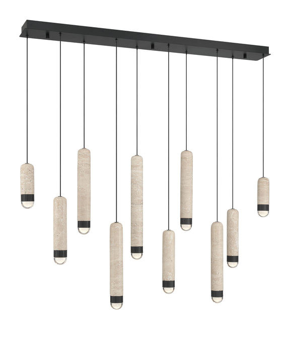Eurofase 50129-010 Cambre 50" Matte Black LED Chandelier