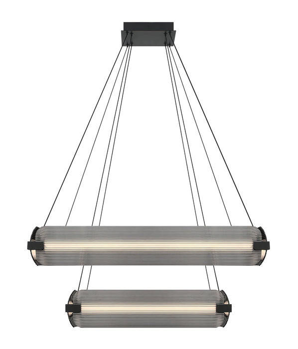 Eurofase 50054-015 Neoness 34" Matte Black LED Chandelier