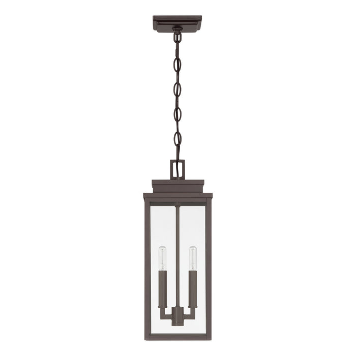 Exterior Pendant Light Thesis 207754A Hillside 7 inch 2 light Dark Bronze Exterior Pendant Light with Clear Glass THESIS