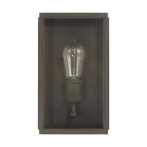 Exterior Wall Sconce Thesis 207727A Hollis 12 inch 1 light Blackened Brass Exterior Wall Sconce with Clear Glass THESIS