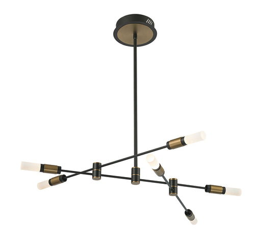 Eurofase 37050-016 Albany 32" Brass-Black Mix LED Chandelier
