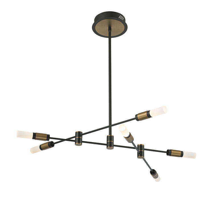 Eurofase 37050-016 Albany 32" Brass-Black Mix LED Chandelier