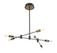 Eurofase 37050-016 Albany 32" Brass-Black Mix LED Chandelier