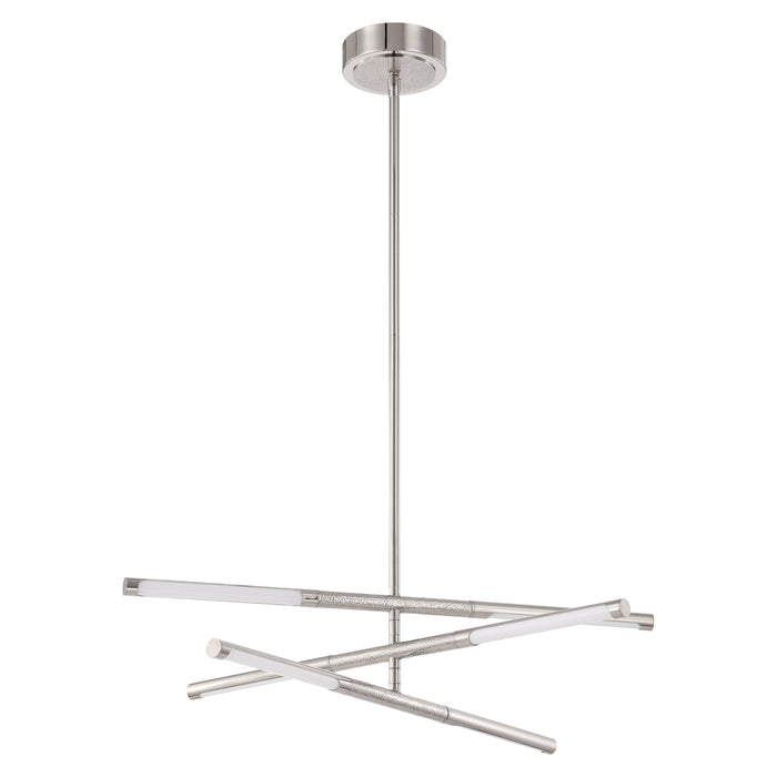Chandelier Thesis 207284A Overture 24 inch 6 light Polished Nickel 5CCT LED Chandelier THESIS