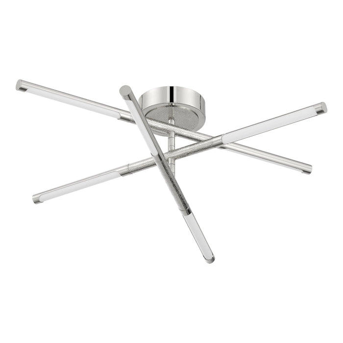 Chandelier Thesis 207284A Overture 24 inch 6 light Polished Nickel 5CCT LED Chandelier THESIS