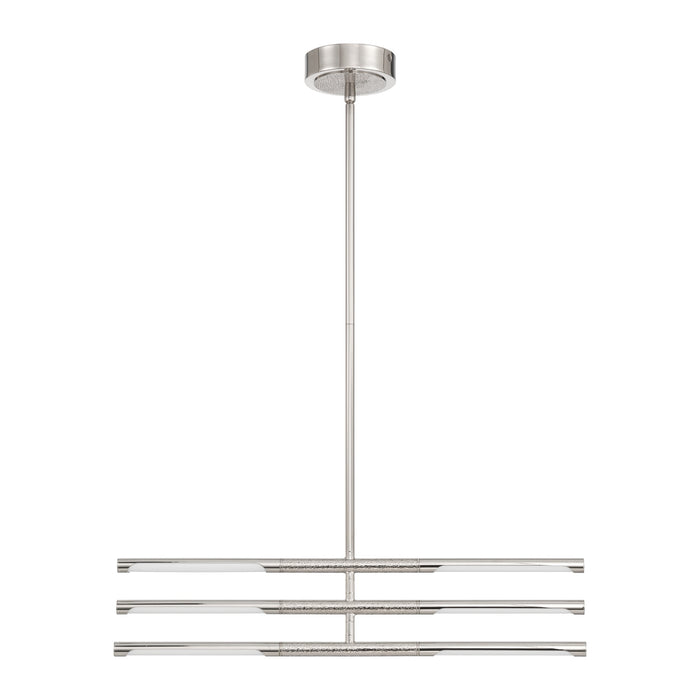 Chandelier Thesis 207284A Overture 24 inch 6 light Polished Nickel 5CCT LED Chandelier THESIS