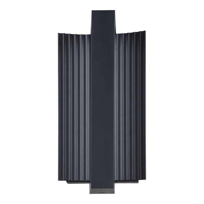 Exterior Wall Sconce Thesis 207066A Jubilee 12 inch Matte Black 5CCT LED Exterior Wall Sconce THESIS