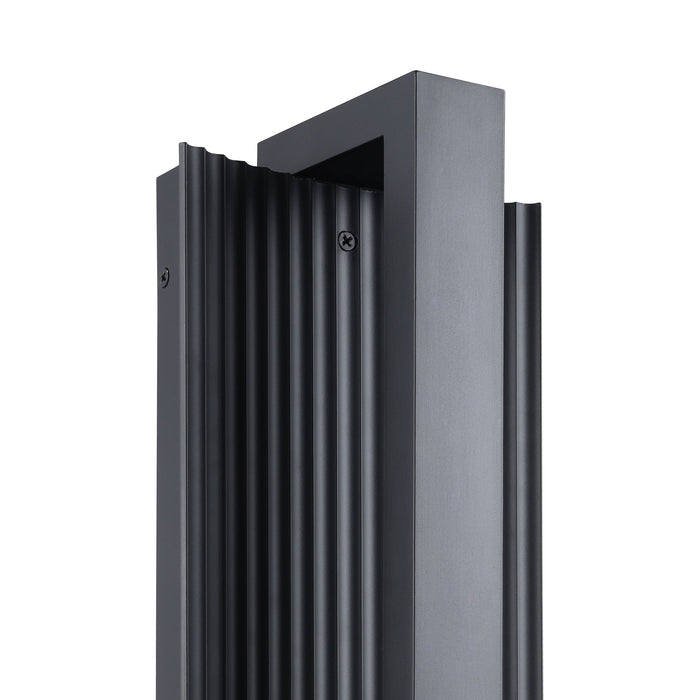 Exterior Wall Sconce Thesis 207066A Jubilee 12 inch Matte Black 5CCT LED Exterior Wall Sconce THESIS