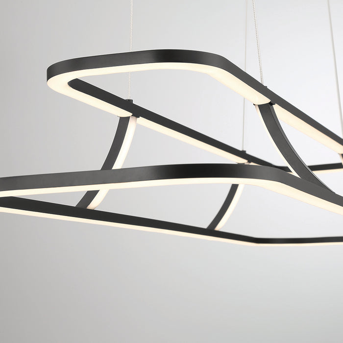 Eurofase 43877-010 Cadoux 44" Matte Black LED Chandelier