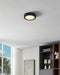 Flush Mount Thesis 207611A Argyle 8 inch Textured Black and Natural Alabaster 5CCT LED Flush Mount THESIS