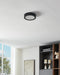Flush Mount Thesis 207611A Argyle 8 inch Textured Black and Natural Alabaster 5CCT LED Flush Mount THESIS